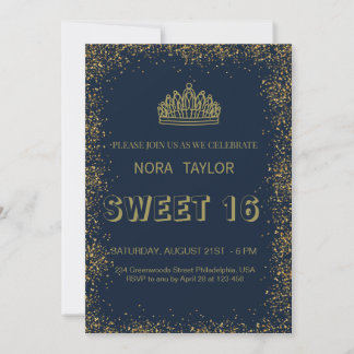 "Sweet 16 Soirée: Glam, Glitz und Gute Zeiten!" Einladung