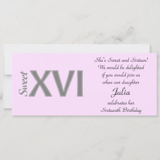 Sweet 16 Special Birthday XVI Party Einladung