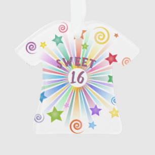 Sweet 16 Stars Wirbel Weihnachten Geburtstag T - S Ornament