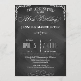 Sweet 16. Trendy Geburtstagsparty Einladung