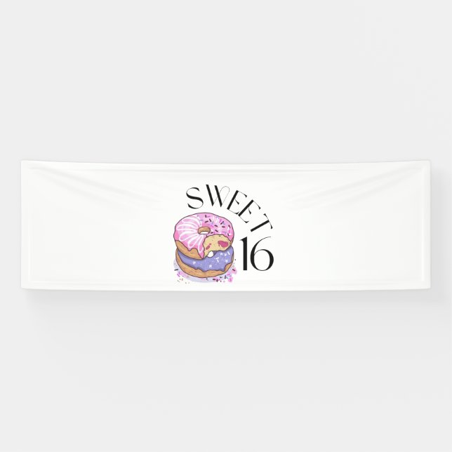Sweet 16 Vinyl Banner 2,5x8 (Horizontal)