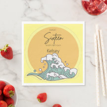 Sweet 16 Wave und Sun Monogram - Name