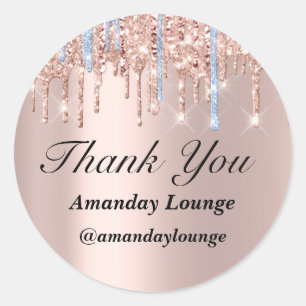 Sweet 16. Wedding Brautparty Danke Blue Rose Runder Aufkleber