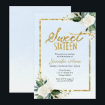 Sweet 16 weiße Blüte auf Dusty Blue Einladung<br><div class="desc">Delikate, weiße Blumen auf staubblauen, 16 . Geburtstag Geburtstagsparty Einladungen. Einfach mit Ihren Daten personalisieren. Bitte kontaktieren Sie mich per Chat, wenn Sie Fragen zum Kunstwerk haben oder eine Anpassung benötigen. Karo der Auflistung für weitere Elemente. BITTE BEACHTEN SIE: Für Unterstützung bei Bestellungen, Versand, Produktinformationen usw. wenden Sie sich direkt...</div>