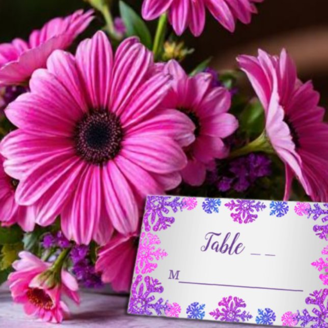 Sweet 16 Winter Snowflake Geburtstag Platzkarte (Von Creator hochgeladen)