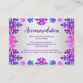 Sweet 16 Winter Snowflake Geburtstag Unterkunft Begleitkarte