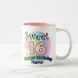 Sweet 16 (with name) zweifarbige tasse