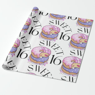 Sweet 16 Wrapping Paper Geschenkpapier