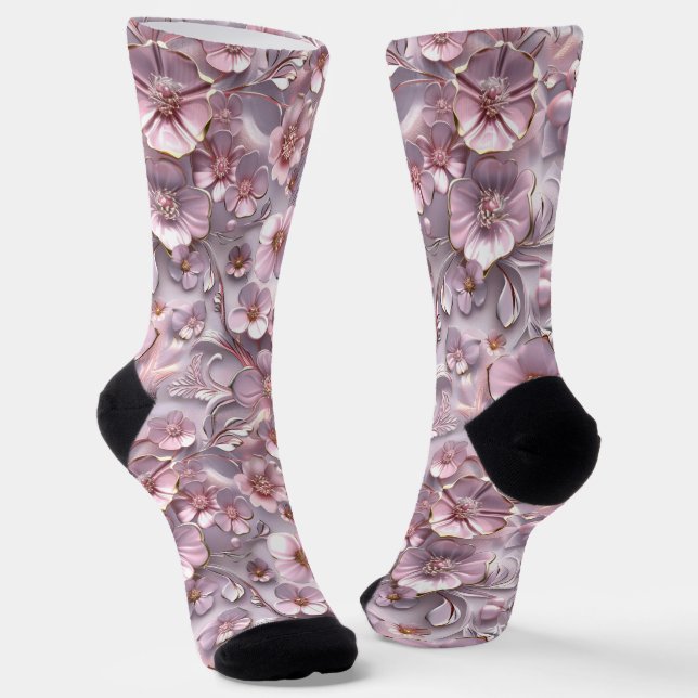 Sweet 3d Cherry Blossoms Socken (Gewinkelt)