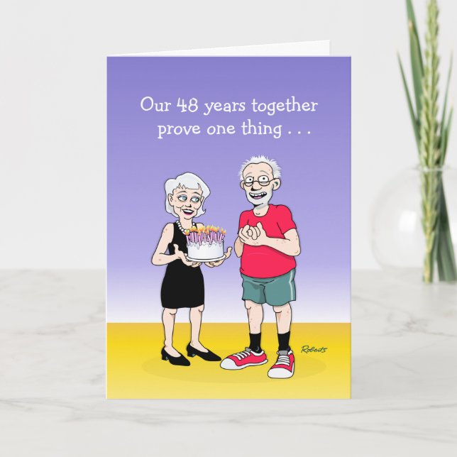 Sweet 48. Wedding Anniversary Card Karte (Vorderseite)