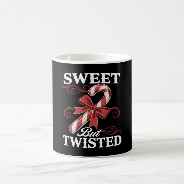 Sweet aber gefickt Candy Cane Weihnachtsfeiertag Kaffeetasse (Mittel)