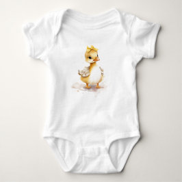 Sweet Adorable Duckling Baby Duckling in Dress Baby Strampler