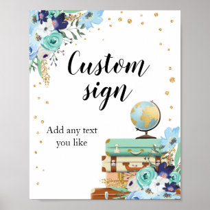 Sweet Adventures signalisiert Reisedusche Custom G Poster