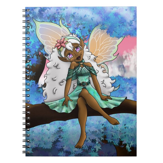 Sweet African American Fairy Notizblock (Vorderseite)