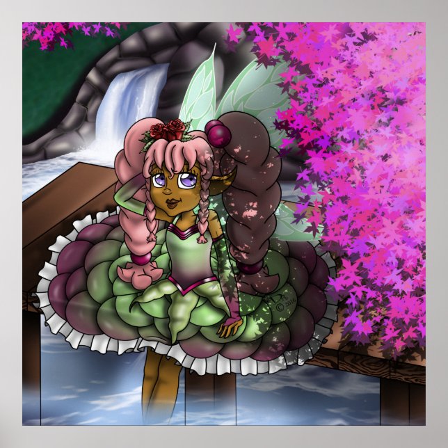 Sweet African American Fairy Poster (Vorne)