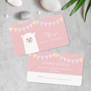 Sweet Alpaca Llama Girl Dusche Windeln Windeln Raf Begleitkarte