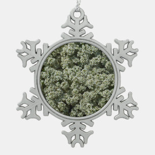 Sweet Alyssum Blume Weiße Blüte Schneeflocken Zinn-Ornament