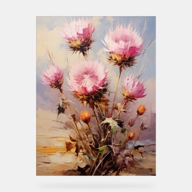 Sweet Alyssum - Impasto Floral Acrylschild (Vorderseite)