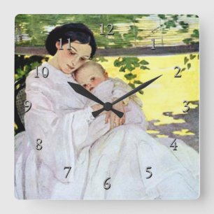 "Sweet and Low" Quadratische Wanduhr