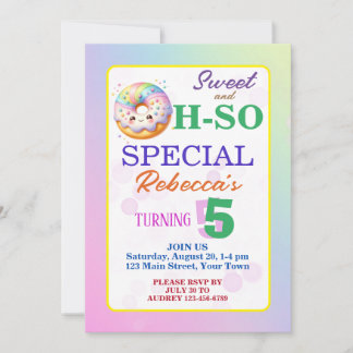 Sweet and Oh-So Special Geburtstag Doughnut Einladung