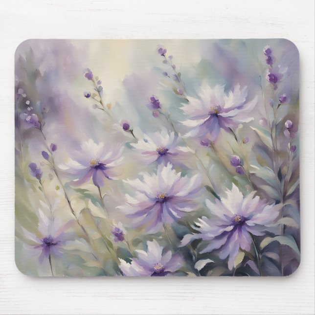 Sweet and Romantic Purple Flowers Mousepad (Vorne)