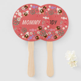 Sweet and Salty Baby Shower Red Set of Fans Fächer