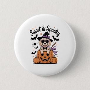 Sweet and Spooky Dog Halloween Button