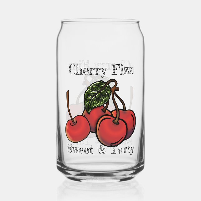 Sweet and Tarty Cherry Fizz Personalisiert Dosenglas (Vorderseite)