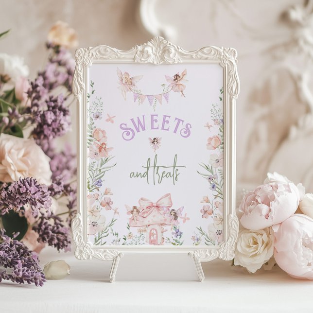 Sweet and Treats Fairy Birthday Lilac Wildflower Poster (Von Creator hochgeladen)