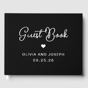 Sweet and Whimsical Black Hochzeit Gästebuch