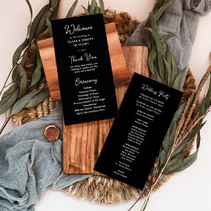 Sweet and Whimsical Black   Hochzeit Programm