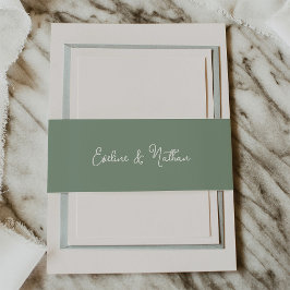 Sweet and Whimsical Sage Green | Hochzeit Einladungsbanderole