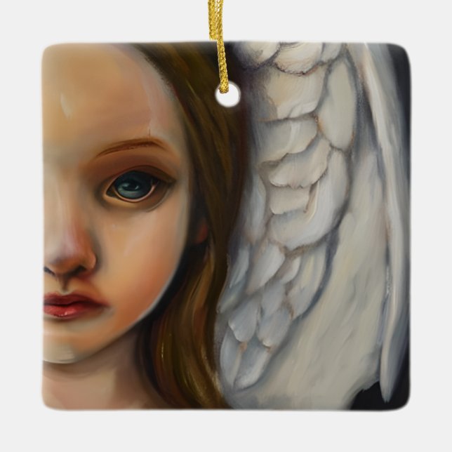 Sweet Angel Girl Keramikornament (Vorderseite)