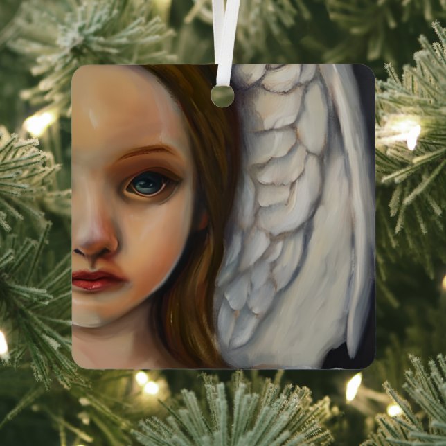Sweet Angel Girl Ornament Aus Metall (InSitu)