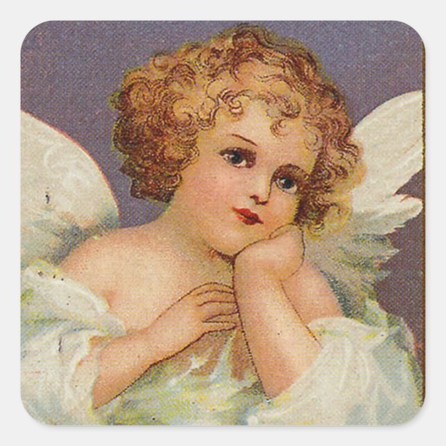Sweet Angel Quadratischer Aufkleber (Vorderseite)