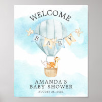 Sweet Animals Hot Air Ballon Willkommensdusche