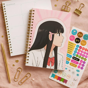 Sweet Anime Girl Ästhetischer Planer