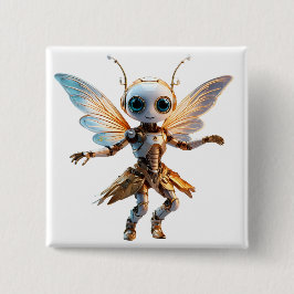 Sweet Ant Girl Dancing Robot Pixie Button