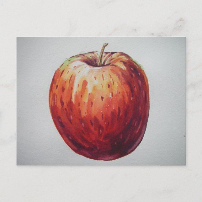 Sweet Apple Fruit Painting Illustration Postkarte (Vorderseite)