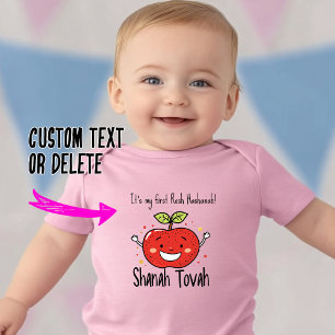 🍎 Sweet Apple Joy mit benutzerdefiniertem Text Baby Strampler