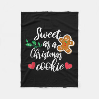Sweet As A Christmas Cookie - Biscuit, Christmas C Fleecedecke