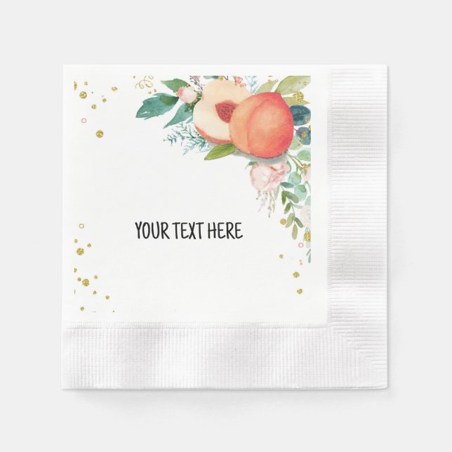 Sweet as a Peach Baby Dusche Napkins Serviette (Vorderseite)