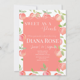 Sweet as a Peach Baby Shower Invitation Einladung