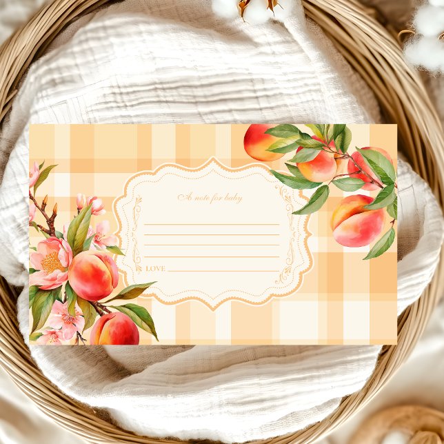 Sweet as a Peach Baby Shower Note for Baby Begleitkarte (Von Creator hochgeladen)