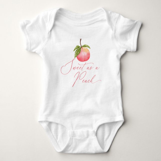Sweet as a Peach Baby Shower Strampler (Vorderseite)