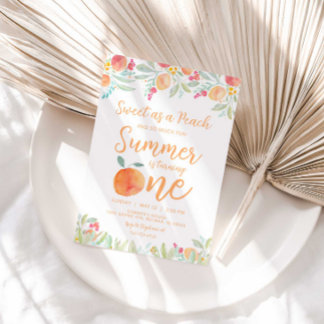 Sweet as a Peach Birthday Einladung