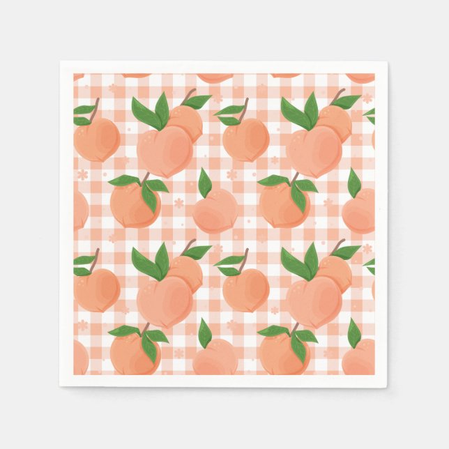 Sweet as a Peach Birthday Serviette (Vorderseite)