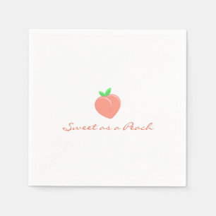 Sweet as a Peach Girly Birthday Serviette