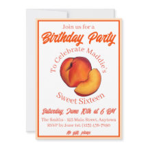 Sweet as a Peach Sechzehn 16 Sechzehnten Geburtsta