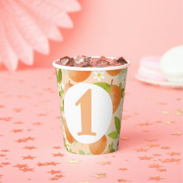 Sweet as a Peach Theme Geburtstagsparty Paper Cup Pappbecher